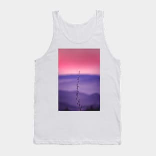 Flower silhouette at sunset Tank Top